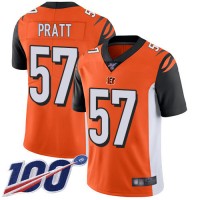 Nike Cincinnati Bengals #57 Germaine Pratt Orange Alternate Youth Stitched NFL 100th Season Vapor Untouchable Limited Jersey