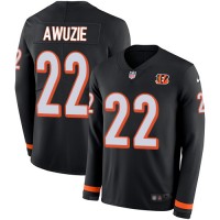 Nike Cincinnati Bengals #22 Chidobe Awuzie Black Team Color Men's Stitched NFL Limited Therma Long Sleeve Jersey