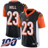 Nike Cincinnati Bengals #23 Daxton Hill Black Team Color Youth Stitched NFL 100th Season Vapor Untouchable Limited Jersey