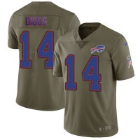 Nike Buffalo Bills #14 Stefon Diggs Olive Youth Stitched NFL Limited 2017 Salute To Service Jersey