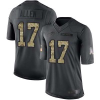 Nike Buffalo Bills #17 Josh Allen Black Youth Stitched NFL Limited 2016 Salute to Service Jersey