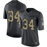 Nike Buffalo Bills #34 Thurman Thomas Black Youth Stitched NFL Limited 2016 Salute to Service Jersey