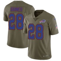 Nike Buffalo Bills #28 E.J. Gaines Olive Youth Stitched NFL Limited 2017 Salute To Service Jersey