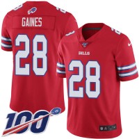 Nike Buffalo Bills #28 E.J. Gaines Red Youth Stitched NFL Limited Rush 100th Season Jersey