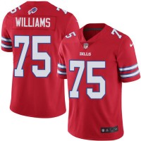 Nike Buffalo Bills #75 Daryl Williams Red Youth Stitched NFL Limited Rush Jersey