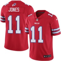 Nike Buffalo Bills #11 Zay Jones Red Youth Stitched NFL Limited Rush Jersey