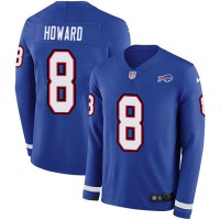 Buffalo Buffalo Bills #8 O. J. Howard Royal Blue Team Color Youth Stitched NFL Limited Therma Long Sleeve Jersey