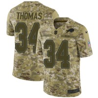 Nike Buffalo Bills #34 Thurman Thomas Camo Youth Stitched NFL Limited 2018 Salute to Service Jersey