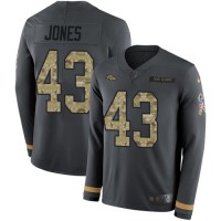 Nike Denver Broncos #43 Joe Jones Anthracite Salute to Service Youth Stitched NFL Limited Therma Long Sleeve Jersey