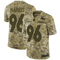 Nike Denver Broncos #96 Shelby Harris Camo Youth Stitched NFL Limited 2018 Salute To Service Jersey