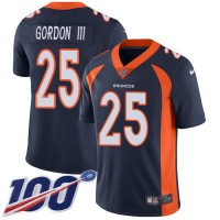 Nike Denver Broncos #25 Melvin Gordon III Navy Blue Alternate Youth Stitched NFL 100th Season Vapor Untouchable Limited Jersey