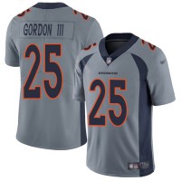 Nike Denver Broncos #25 Melvin Gordon III Gray Youth Stitched NFL Limited Inverted Legend Jersey