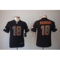 Nike Denver Broncos #18 Peyton Manning Black Impact Youth Stitched NFL Limited Jersey