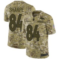 Nike Denver Broncos #84 Shannon Sharpe Camo Youth Stitched NFL Limited 2018 Salute to Service Jersey