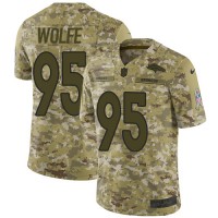 Nike Denver Broncos #95 Derek Wolfe Camo Youth Stitched NFL Limited 2018 Salute to Service Jersey