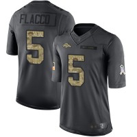 Nike Denver Broncos #5 Joe Flacco Black Youth Stitched NFL Limited 2016 Salute to Service Jersey