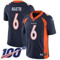 Nike Denver Broncos #6 Sam Martin Navy Blue Alternate Youth Stitched NFL 100th Season Vapor Untouchable Limited Jersey