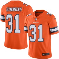 Nike Denver Broncos #31 Justin Simmons Orange Youth Stitched NFL Limited Rush Jersey