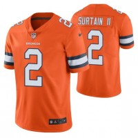 Nike Denver Broncos #2 Patrick Surtain II Orange Youth Stitched NFL Limited Rush Jersey
