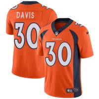 Nike Denver Broncos #30 Terrell Davis Orange Team Color Youth Stitched NFL Vapor Untouchable Limited Jersey
