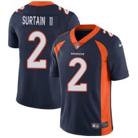 Nike Denver Broncos #2 Patrick Surtain II Navy Blue Alternate Youth Stitched NFL Vapor Untouchable Limited Jersey