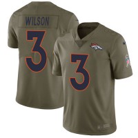 Nike Denver Broncos #3 Russell Wilson Olive Youth Stitched NFL Limited 2017 Salute to Service Jersey