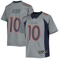 Denver Denver Broncos #10 Jerry Jeudy Nike Youth Gray Inverted Team Game Jersey