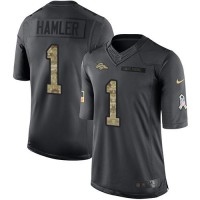 Nike Denver Broncos #1 KJ Hamler Black Youth Stitched NFL Limited 2016 Salute to Service Jersey