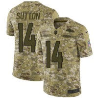 Nike Denver Broncos #14 Courtland Sutton Camo Youth Stitched NFL Limited 2018 Salute to Service Jersey