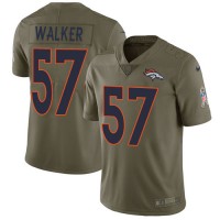 Nike Denver Broncos #57 Demarcus Walker Olive Youth Stitched NFL Limited 2017 Salute to Service Jersey