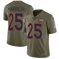 Nike Denver Broncos #25 Chris Harris Jr Olive Youth Stitched NFL Limited 2017 Salute to Service Jersey