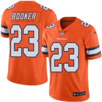 Nike Denver Broncos #23 Devontae Booker Orange Youth Stitched NFL Limited Rush Jersey