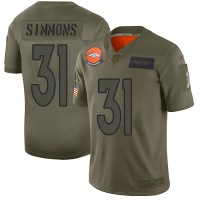 Nike Denver Broncos #31 Justin Simmons Camo Youth Stitched NFL Limited 2019 Salute to Service Jersey