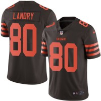 Nike Cleveland Browns #80 Jarvis Landry Brown Youth Stitched NFL Limited Rush Jersey