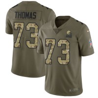 Nike Cleveland Browns #73 Joe Thomas Olive/Camo Youth Stitched NFL Limited 2017 Salute to Service Jersey