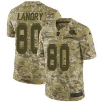 Nike Cleveland Browns #80 Jarvis Landry Camo Youth Stitched NFL Limited 2018 Salute to Service Jersey