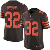 Nike Cleveland Browns #32 Jim Brown Brown Youth Stitched NFL Limited Rush Jersey