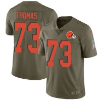Nike Cleveland Browns #73 Joe Thomas Olive Youth Stitched NFL Limited 2017 Salute to Service Jersey