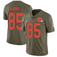 Nike Cleveland Browns #85 David Njoku Olive Youth Stitched NFL Limited 2017 Salute to Service Jersey