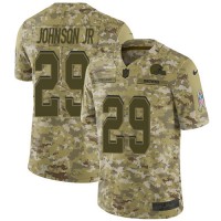 Nike Cleveland Browns #29 Duke Johnson Jr Camo Youth Stitched NFL Limited 2018 Salute to Service Jersey