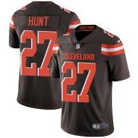 Nike Cleveland Browns #27 Kareem Hunt Brown Team Color Youth Stitched NFL Vapor Untouchable Limited Jersey