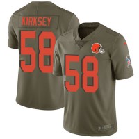 Nike Cleveland Browns #58 Christian Kirksey Olive Youth Stitched NFL Limited 2017 Salute to Service Jersey