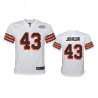 Youth Cleveland Browns #43 John Johnson Nike 1946 Collection Alternate Game Limited NFL Jersey - White