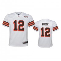 Youth Cleveland Browns #12 Khadarel Hodge Nike 1946 Collection Alternate Game Limited NFL Jersey - White
