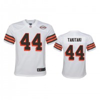 Youth Cleveland Browns #44 Sione Takitaki Nike 1946 Collection Alternate Game Limited NFL Jersey - White