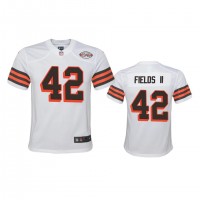 Youth Cleveland Browns #42 Tony Fields II Nike 1946 Collection Alternate Game Limited NFL Jersey - White