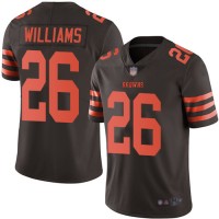 Nike Cleveland Browns #26 Greedy Williams Brown Youth Stitched NFL Limited Rush Jersey