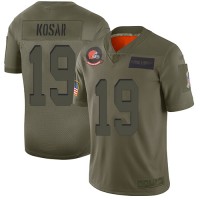 Nike Cleveland Browns #19 Bernie Kosar Camo Youth Stitched NFL Limited 2019 Salute to Service Jersey