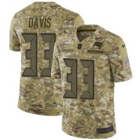 Nike Tampa Bay Buccaneers #33 Carlton Davis III Camo Youth Stitched NFL Limited 2018 Salute to Service Jersey