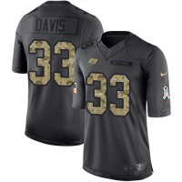 Nike Tampa Bay Buccaneers #33 Carlton Davis III Black Youth Stitched NFL Limited 2016 Salute to Service Jersey